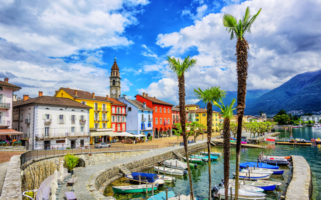 Ascona Old Town, Switzerland jigsaw puzzle in Great Sightings puzzles on TheJigsawPuzzles.com