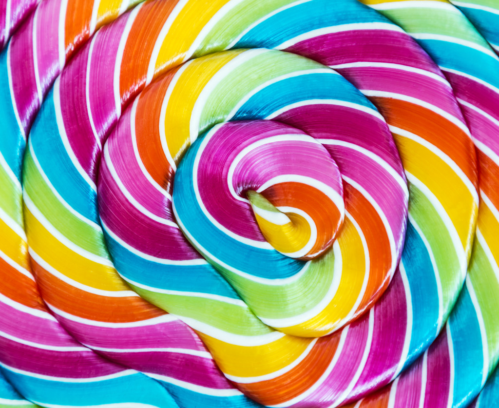 Striped Lollipop Closeup jigsaw puzzle in Macro puzzles on TheJigsawPuzzles.com