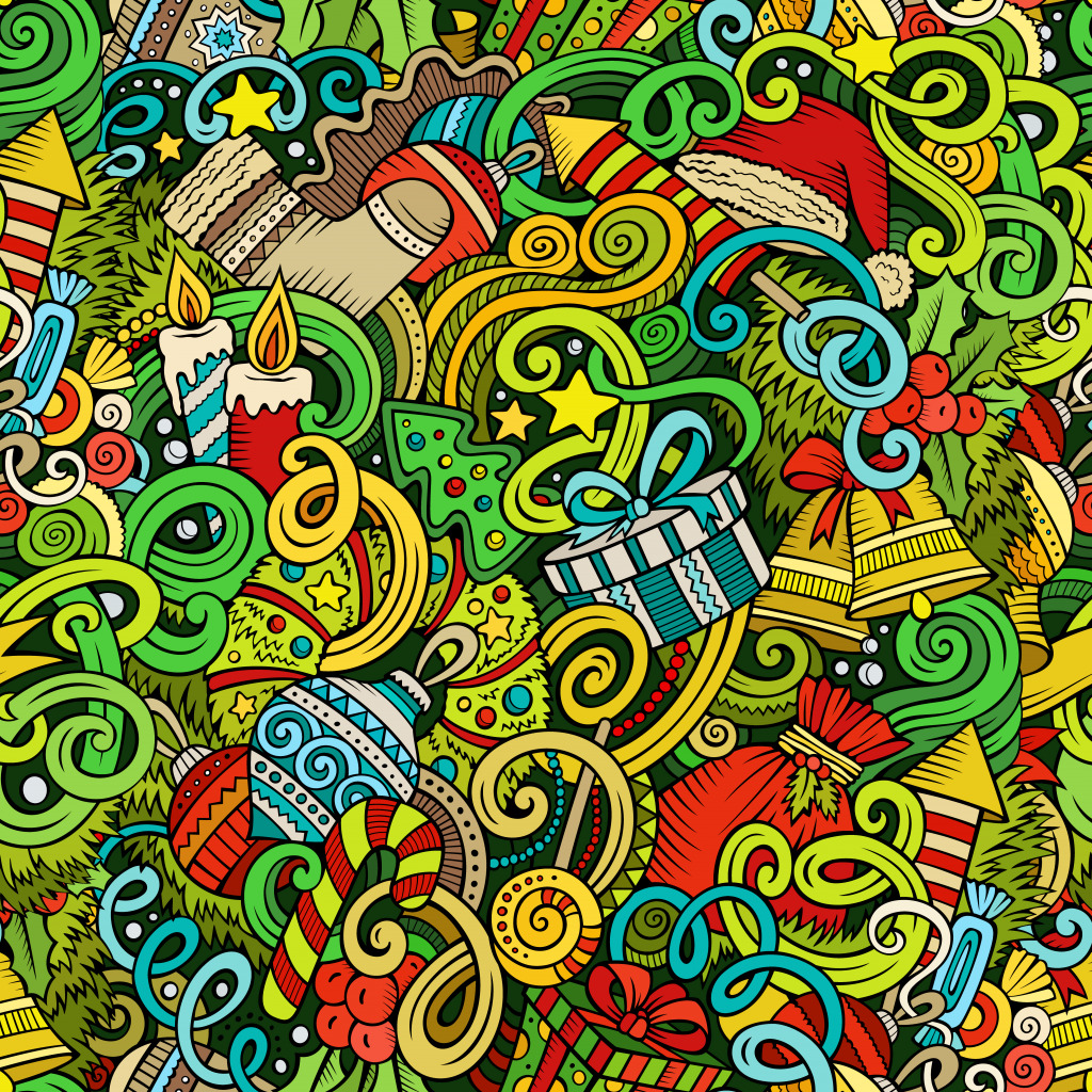 Christmas Doodles jigsaw puzzle in Christmas & New Year puzzles on TheJigsawPuzzles.com