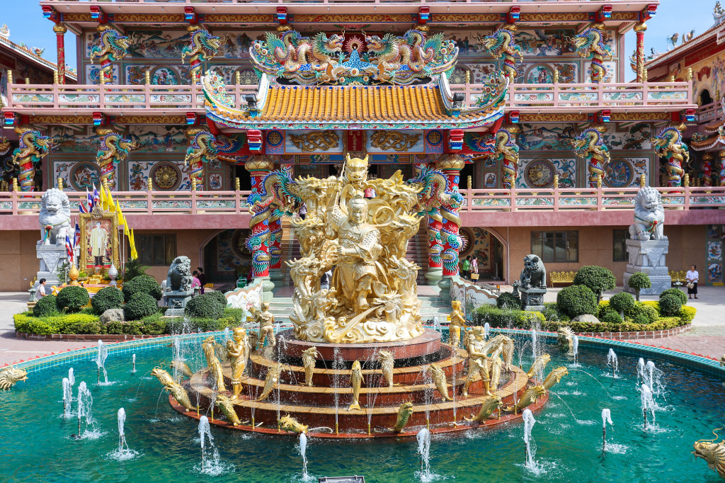 Naja Statue at Chinese Shrine jigsaw puzzle in Puzzle of the Day puzzles on TheJigsawPuzzles.com