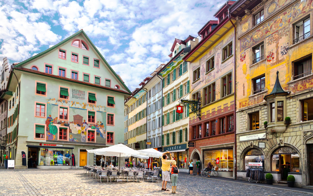 Lucerne, Suisse jigsaw puzzle in Paysages urbains puzzles on TheJigsawPuzzles.com