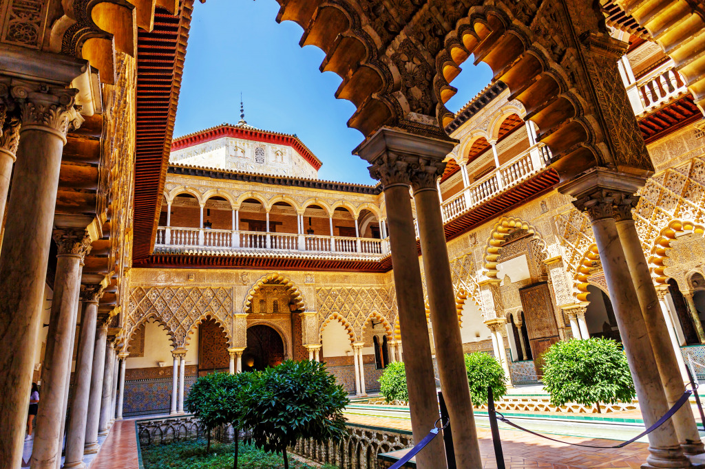 Palácio de Alcazar, Sevilha, Espanha jigsaw puzzle in Castelos puzzles on TheJigsawPuzzles.com
