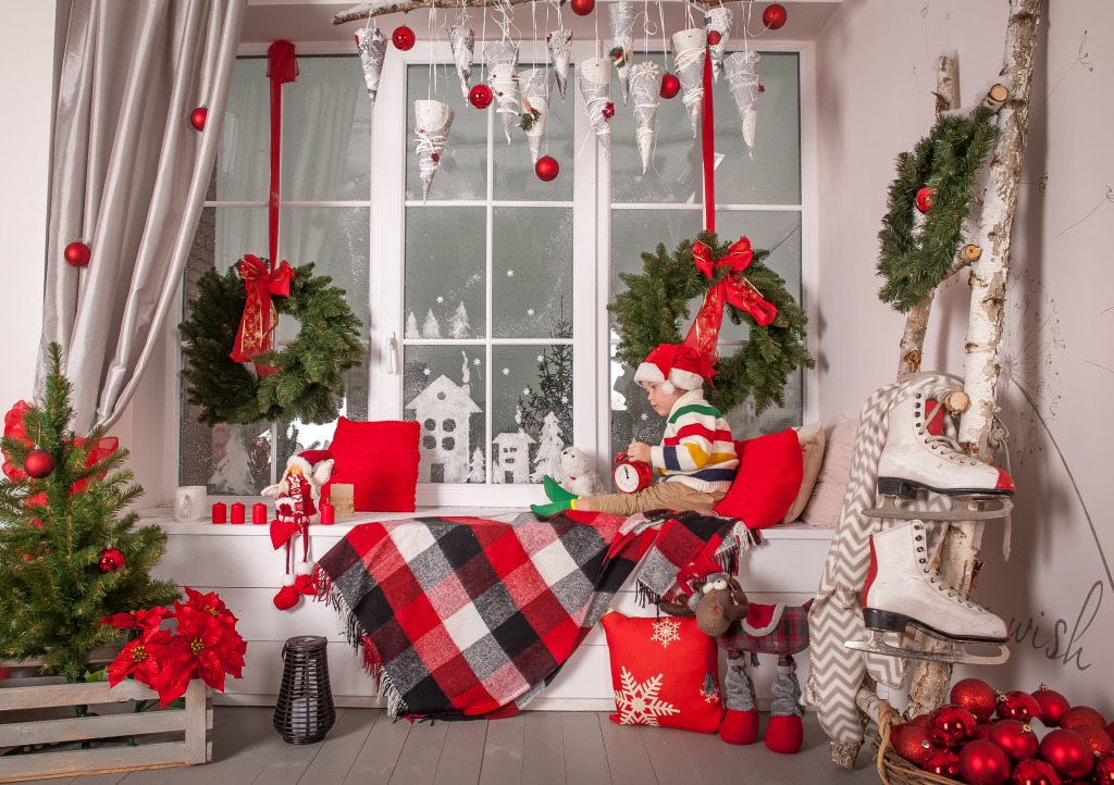 Room Decorated for Christmas jigsaw puzzle in Christmas & New Year puzzles on TheJigsawPuzzles.com