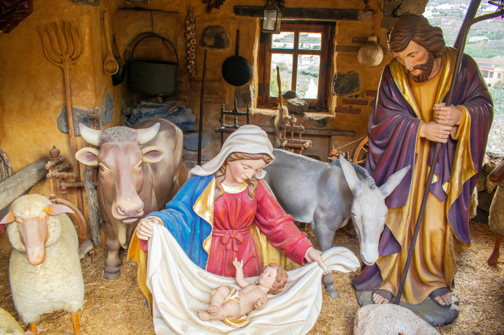 Мария, Иосиф и младенец Иисус jigsaw puzzle in Новый год и Рождество puzzles on TheJigsawPuzzles.com