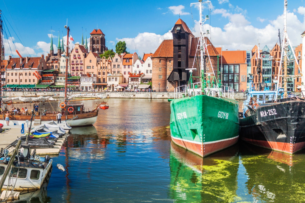 Motlawa River Port in Gdansk, Poland jigsaw puzzle in Street View puzzles on TheJigsawPuzzles.com
