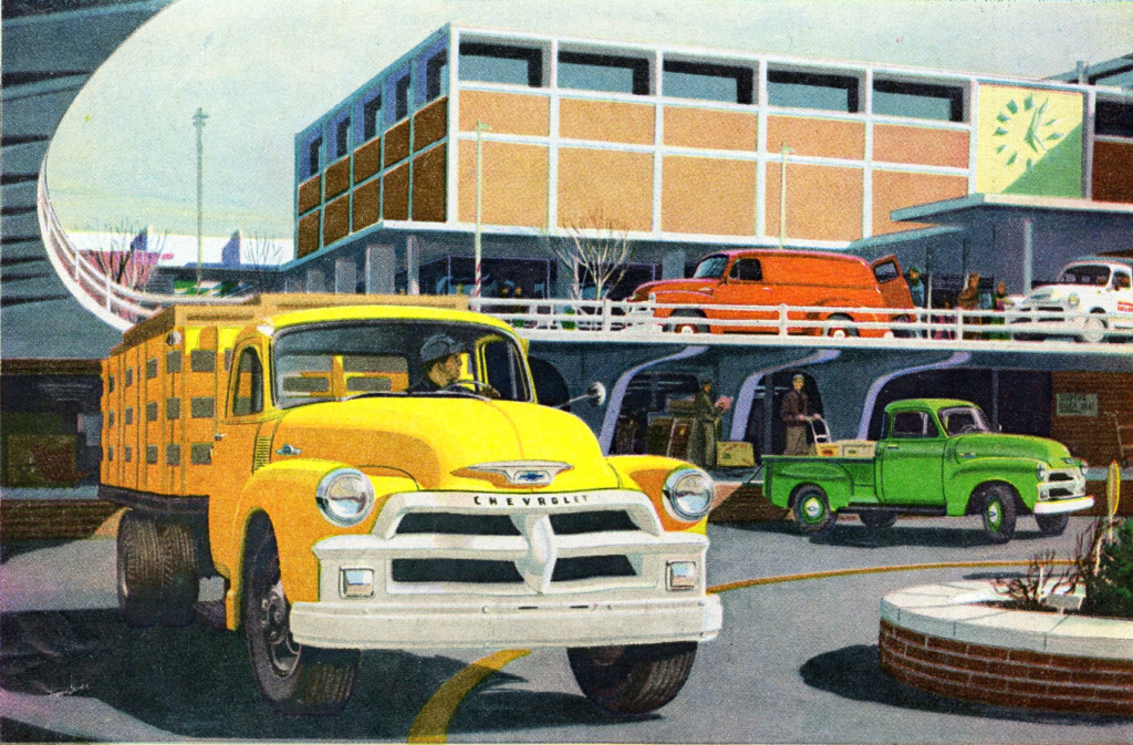 Caminhões de Design Avançado 1955 Chevrolet jigsaw puzzle in Carros & Motos puzzles on TheJigsawPuzzles.com