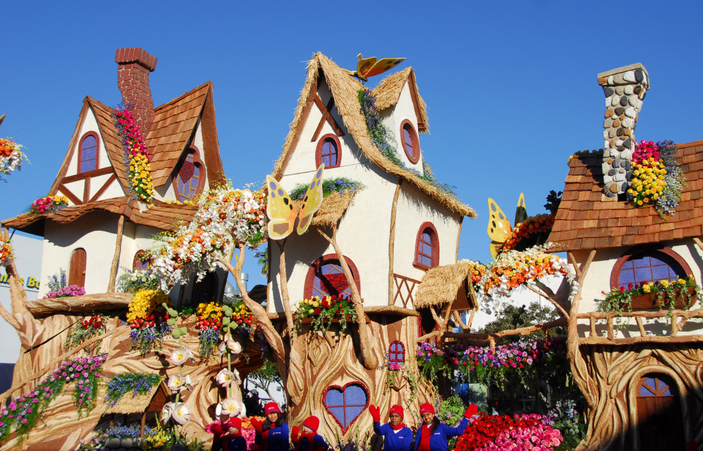 Rose Parade in Pasadena California jigsaw puzzle in Puzzle of the Day puzzles on TheJigsawPuzzles.com