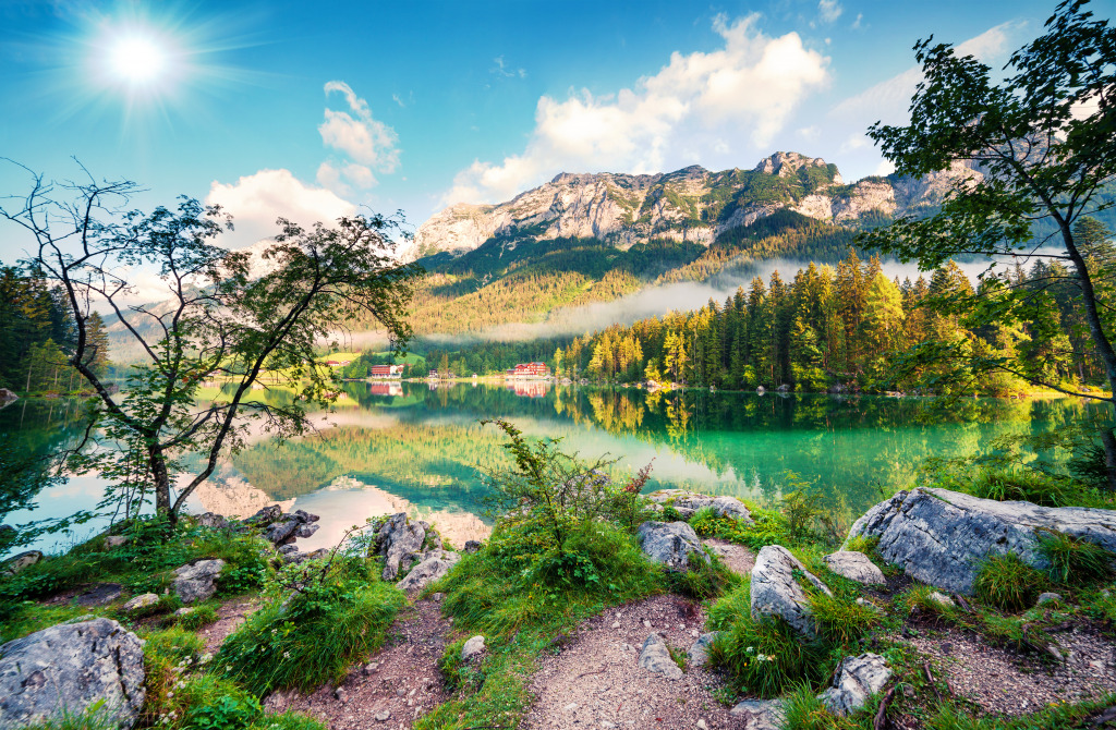 Hintersee Lake, Austrian Alps jigsaw puzzle in Great Sightings puzzles on TheJigsawPuzzles.com
