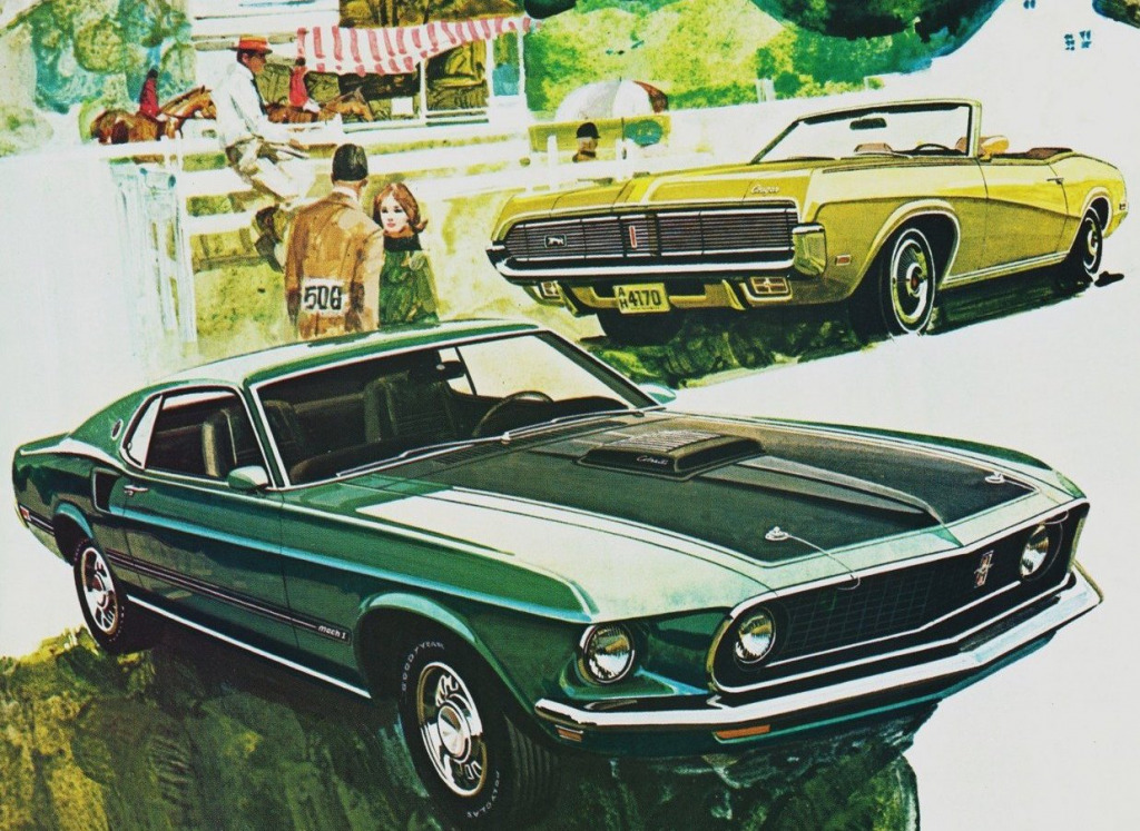 1969 Ford Mustang & Mercury Cougar jigsaw puzzle in Chris Ferne puzzles on TheJigsawPuzzles.com