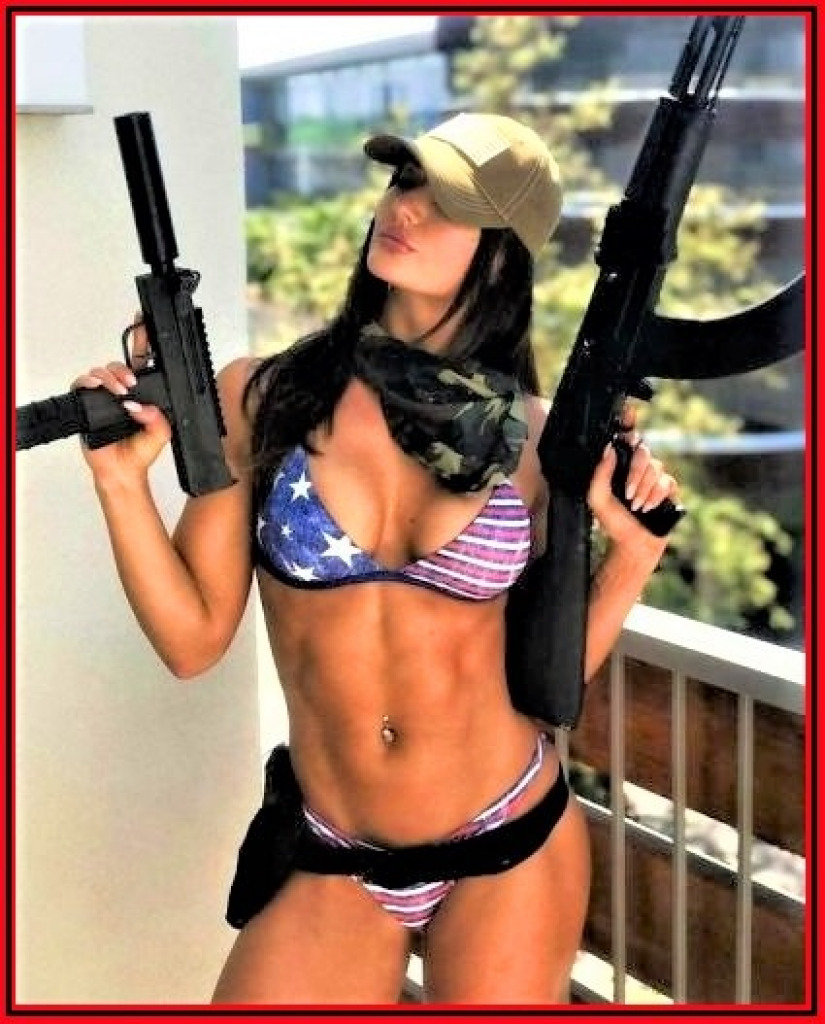 Gun Packin' Brunette Patriot jigsaw puzzle in Scott Robinson puzzles on TheJigsawPuzzles.com