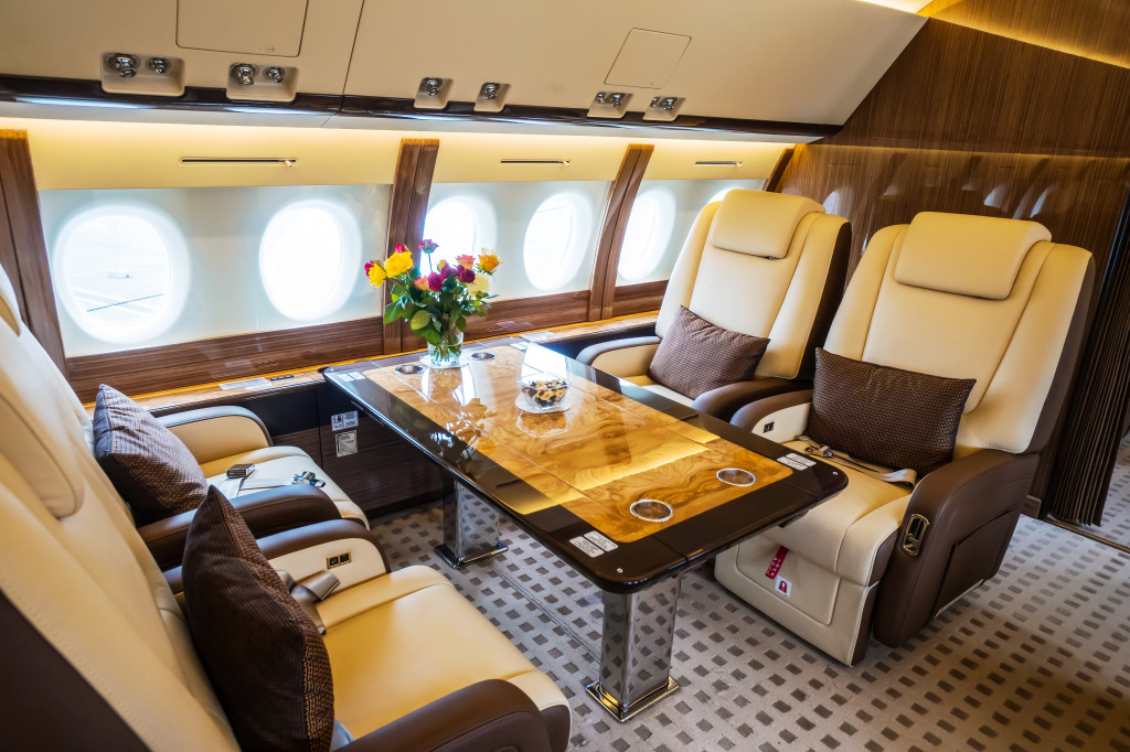 Business Jet Interior jigsaw puzzle in Aviation puzzles on TheJigsawPuzzles.com