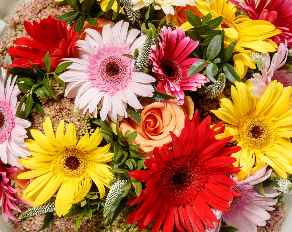 Colourful Flowers jigsaw puzzle in Flowers puzzles on TheJigsawPuzzles.com