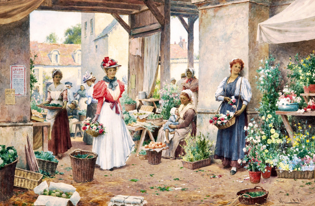 Flower Market jigsaw puzzle in Piece of Art puzzles on TheJigsawPuzzles.com