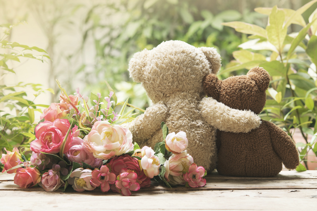 Teddy Bear Couple jigsaw puzzle in Valentine's Day puzzles on TheJigsawPuzzles.com