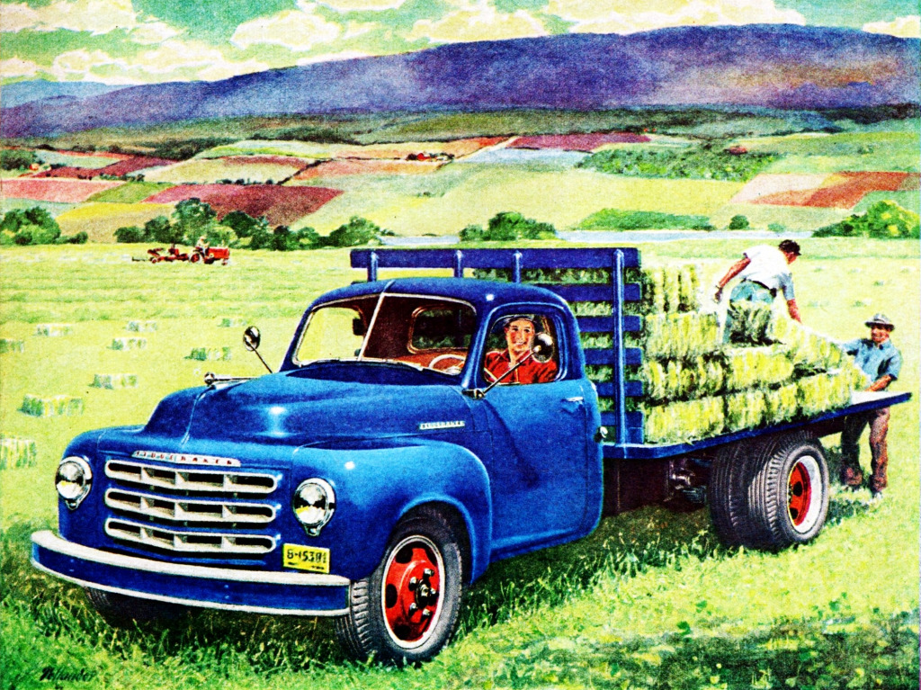 Бортовой грузовик Студебеккер, 1952г jigsaw puzzle in Автомобили и Мотоциклы puzzles on TheJigsawPuzzles.com