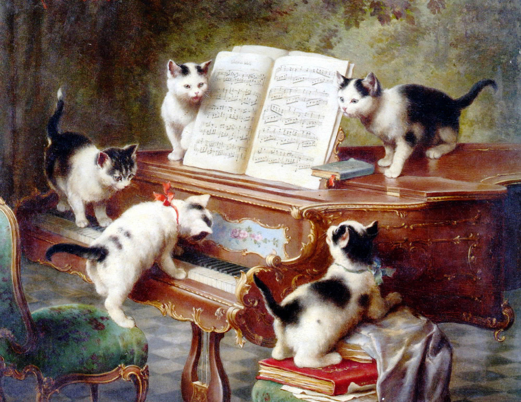 The Kittens Recital jigsaw puzzle in Piece of Art puzzles on TheJigsawPuzzles.com