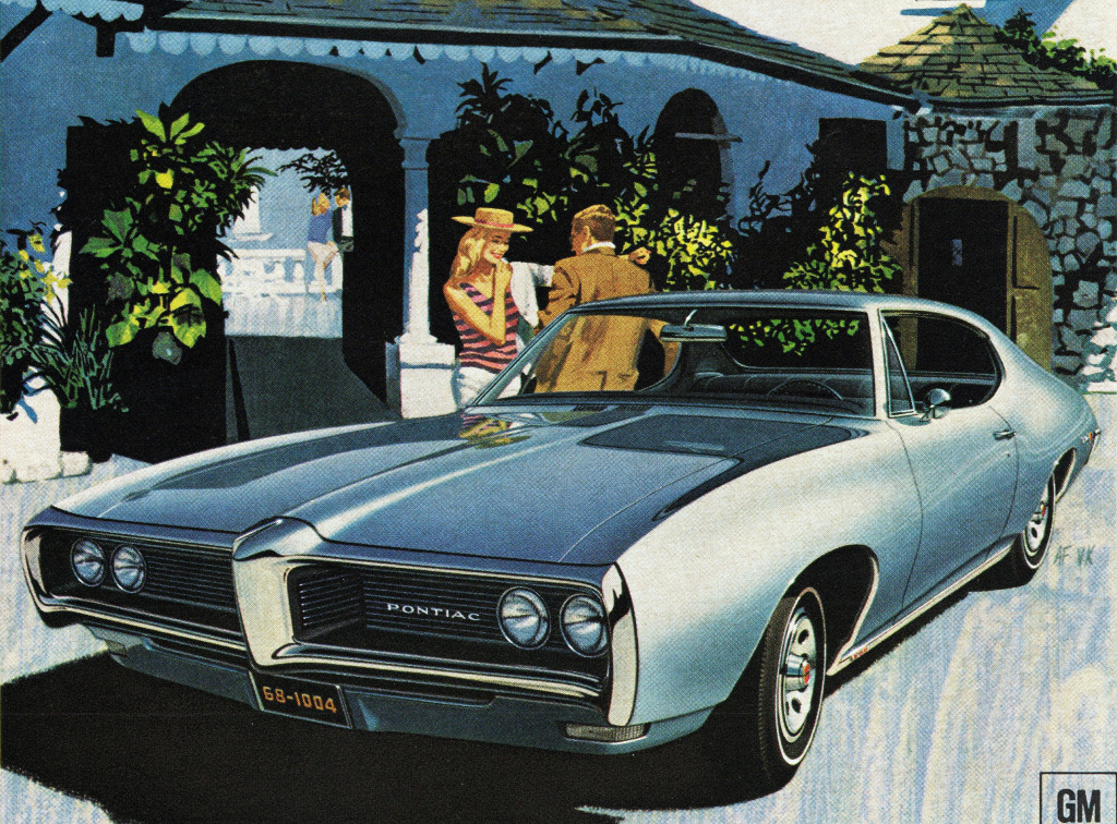 Pontiac LeMans хардтоп купе 1968г jigsaw puzzle in Автомобили и Мотоциклы puzzles on TheJigsawPuzzles.com