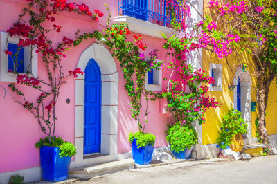 Street in Kefalonia, Greece jigsaw puzzle in Flowers puzzles on ...