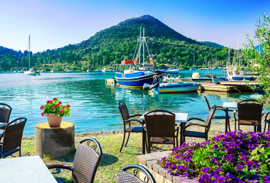 Seaport of Lefkada, Greece jigsaw puzzle in Great Sightings puzzles on TheJigsawPuzzles.com