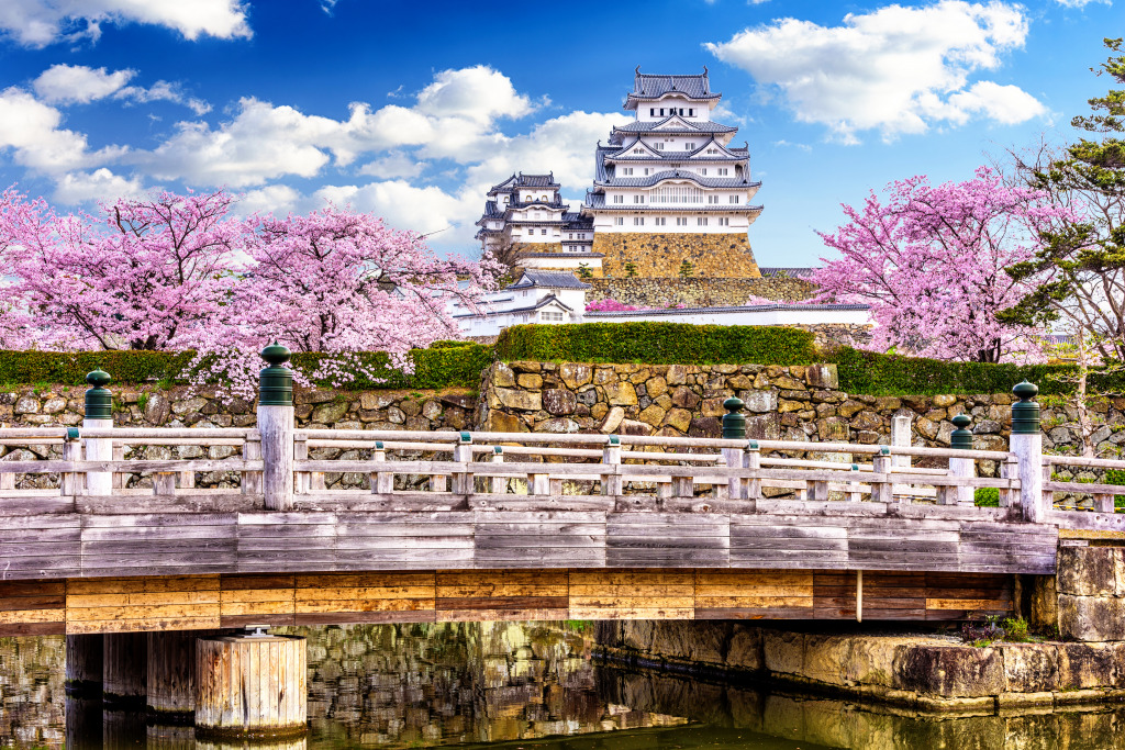 Himeji Castle, Japan jigsaw puzzle in Ponts puzzles on TheJigsawPuzzles.com