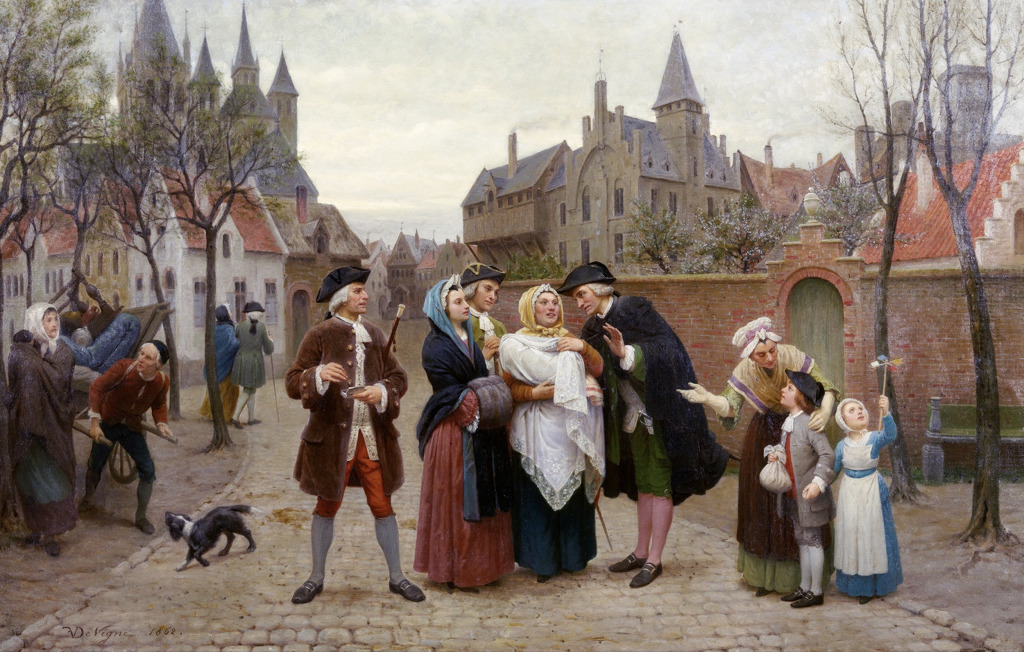 Eine Taufe in Flandern im 18. Jahrhundert jigsaw puzzle in Kunstwerke puzzles on TheJigsawPuzzles.com
