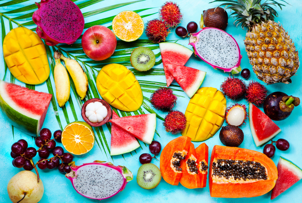 Tropical Fruits jigsaw puzzle in Fruits & Veggies puzzles on TheJigsawPuzzles.com