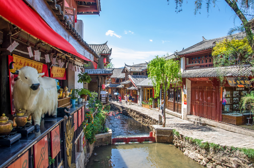 Old Town of Lijiang in Yunnan, China jigsaw puzzle in Street View puzzles on TheJigsawPuzzles.com