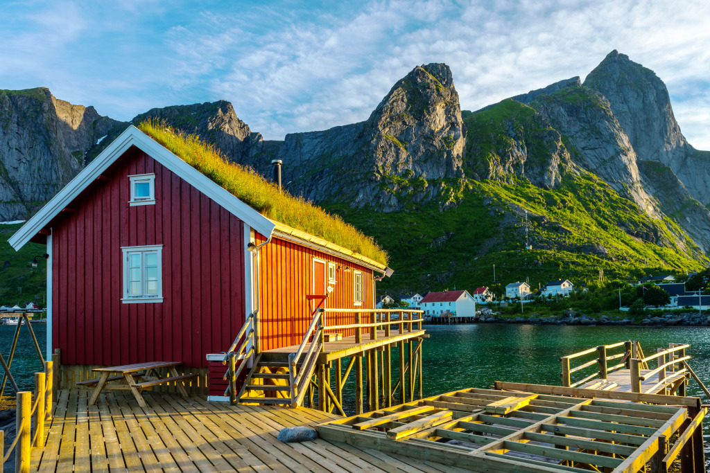 Lofoten Summer Landscape, Norway jigsaw puzzle in Great Sightings puzzles on TheJigsawPuzzles.com