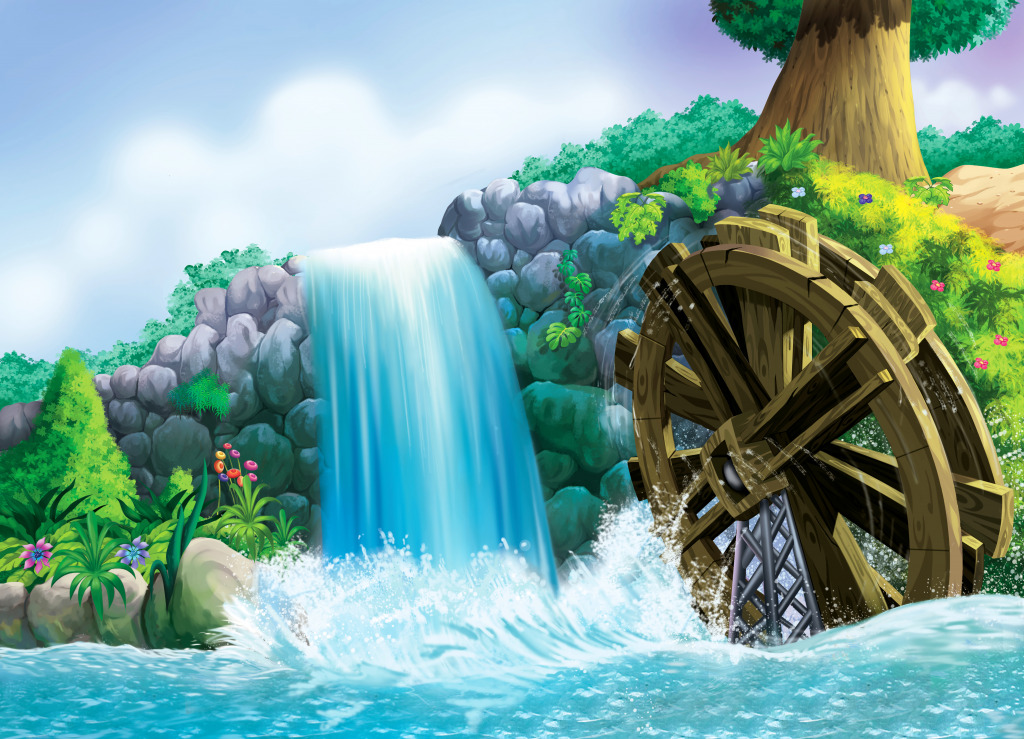 Old Water Mill jigsaw puzzle in Waterfalls puzzles on TheJigsawPuzzles.com