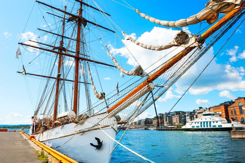 Port of Oslo Norway jigsaw puzzle in Puzzle of the Day puzzles on