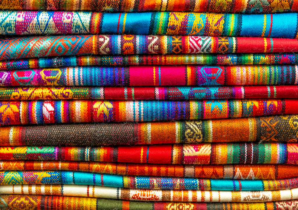 Handmade Indigenous Andes Textiles in Peru jigsaw puzzle in Handmade puzzles on TheJigsawPuzzles.com