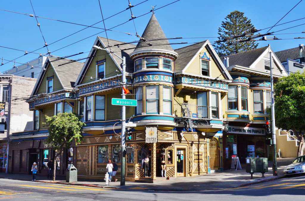 Viktorianische Häuser in San Francisco jigsaw puzzle in Straßenansicht puzzles on TheJigsawPuzzles.com