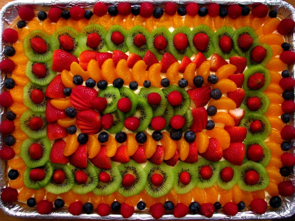 Pizza dessert pour une fête jigsaw puzzle in Nourriture et boulangerie puzzles on TheJigsawPuzzles.com