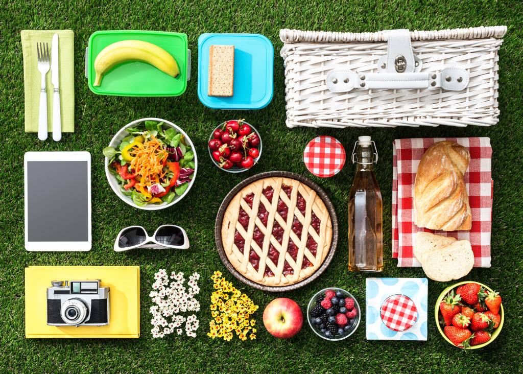 Summertime Picnic jigsaw puzzle in Puzzle of the Day puzzles on TheJigsawPuzzles.com