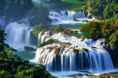 Ban Gioc Waterfall, Vietnam jigsaw puzzle in Waterfalls puzzles on ...