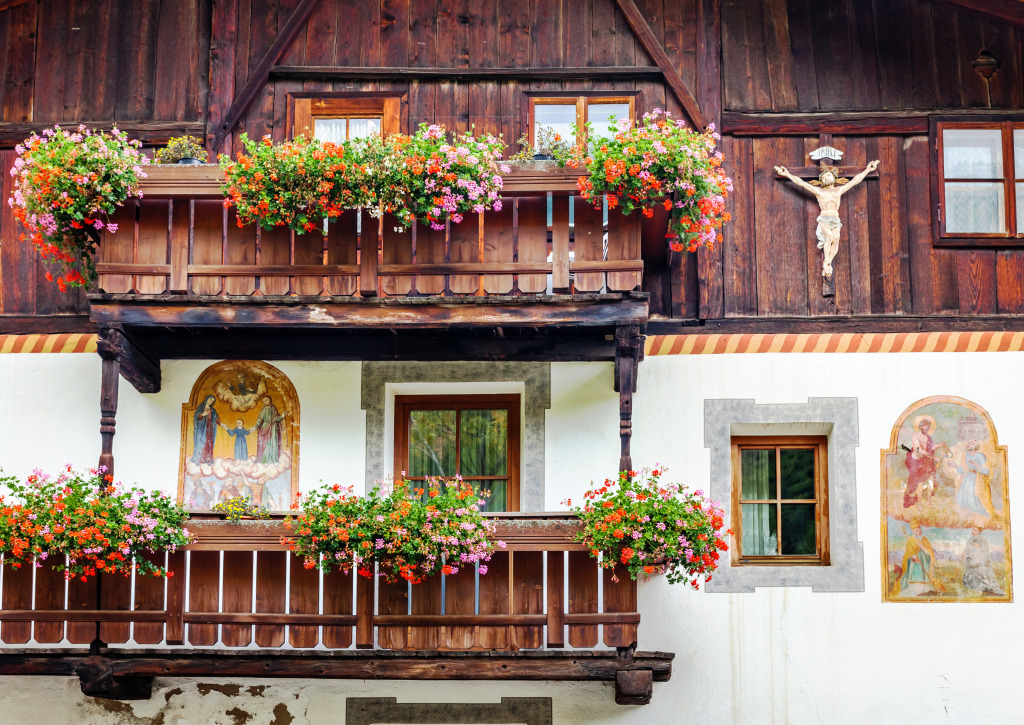 Old Farmhouse, Valle Aurina-Ahrntal, South Tyrol jigsaw puzzle in Flowers puzzles on TheJigsawPuzzles.com