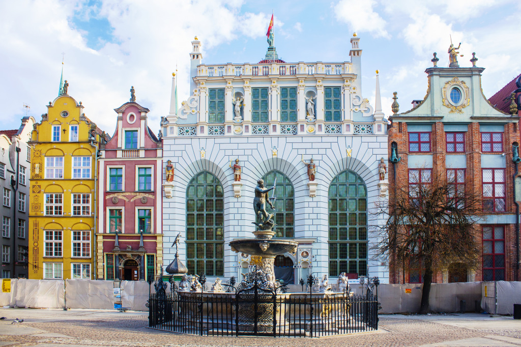 Neptune's Fountain, Gdansk, Poland jigsaw puzzle in Puzzle of the Day puzzles on TheJigsawPuzzles.com