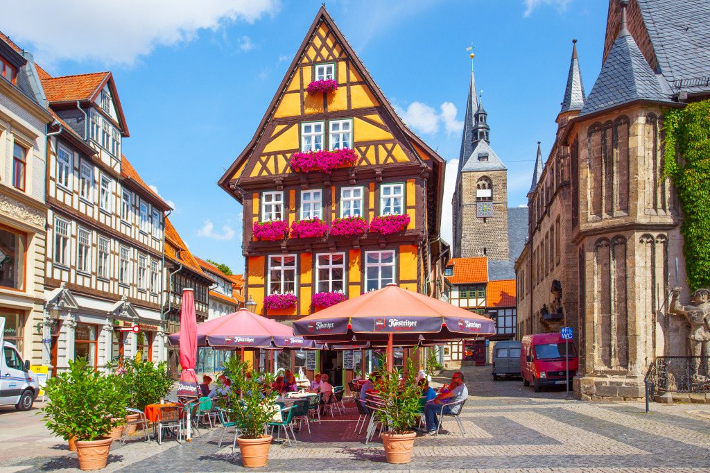 Town Square of Quedlinburg, Germany jigsaw puzzle in Puzzle of the Day puzzles on TheJigsawPuzzles.com