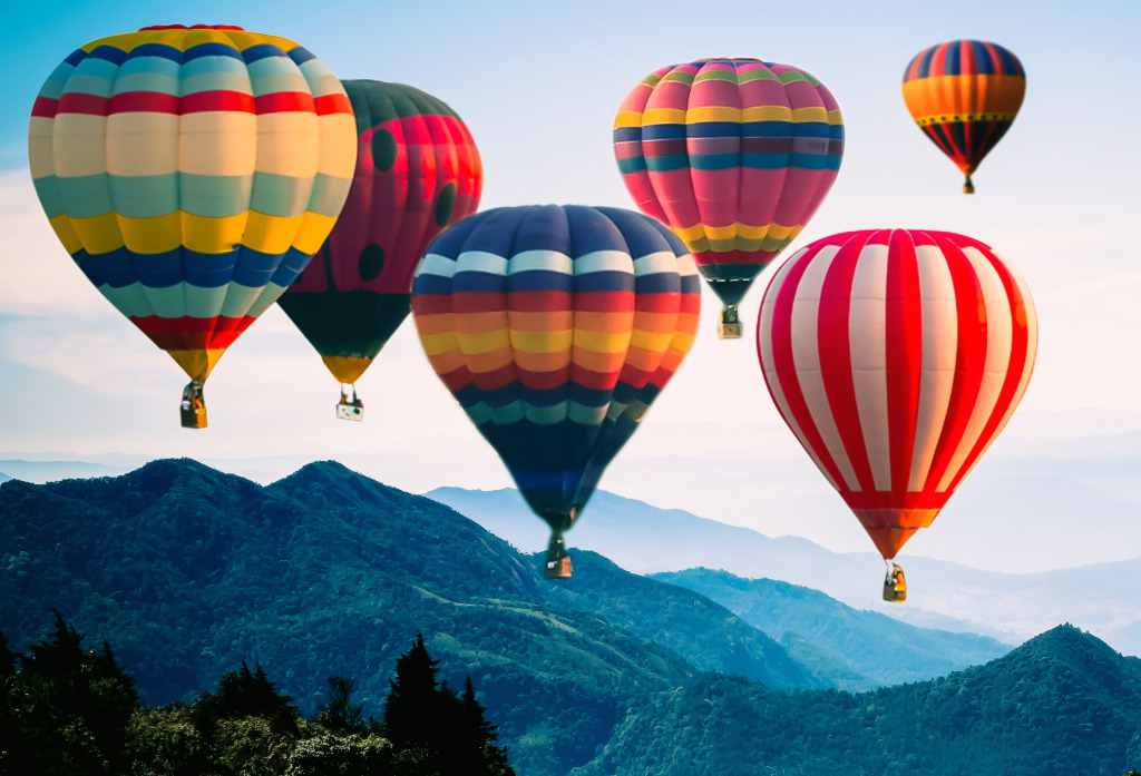 Hot Air Balloons in Thailand jigsaw puzzle in Aviation puzzles on TheJigsawPuzzles.com