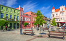 Town Square in Wabrzezno, Poland