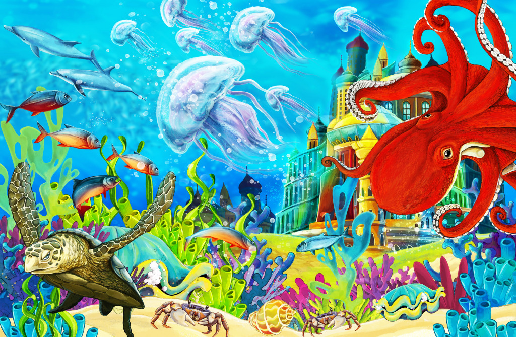 Unterwasser-Fantasiewelt jigsaw puzzle in Unter dem Meer puzzles on TheJigsawPuzzles.com