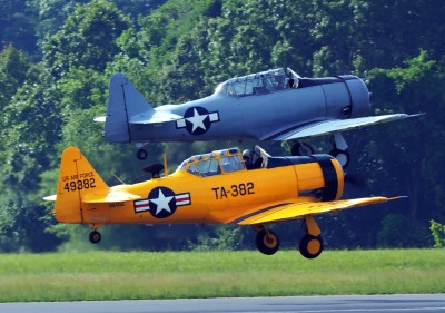 T-6 Trainers in Lynchburg, Virginia jigsaw puzzle in Aviation puzzles ...