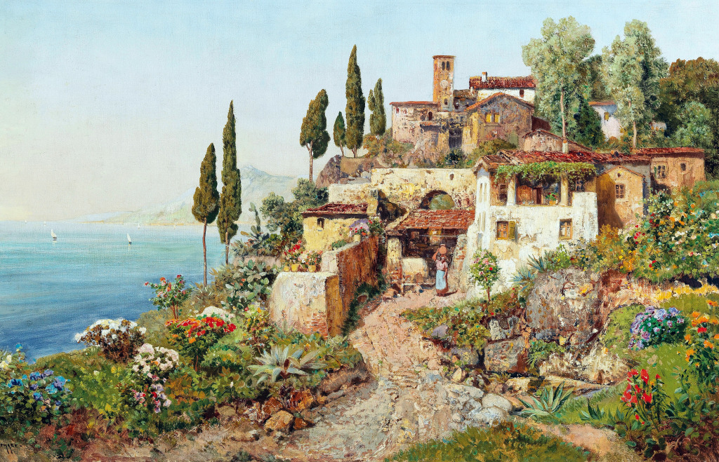 Un paysage du Sud jigsaw puzzle in Chefs d'oeuvres puzzles on TheJigsawPuzzles.com