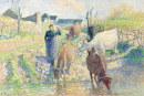 Cows Drinking in a Stream, Osny