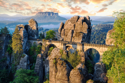 Bastei Bridge, Saxon Switzerland, Germany jigsaw puzzle in Bridges ...