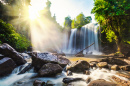 Tropical Waterfall in Cambodia