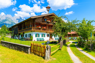 Going am Wilden Kaiser Village, Austria jigsaw puzzle in Street View ...