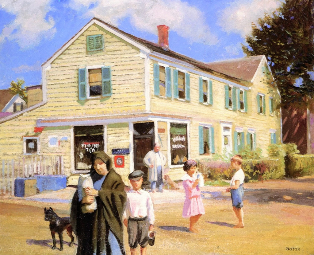 Provincetown Street - The Corner Grocery jigsaw puzzle in Obras de Arte puzzles on TheJigsawPuzzles.com