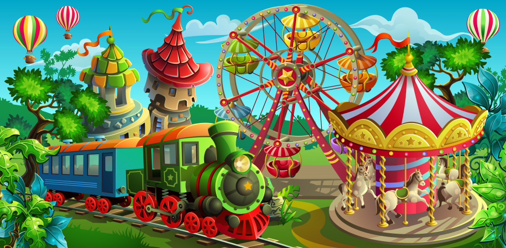 Amusement Park jigsaw puzzle in Kids Puzzles puzzles on   (#7035688)