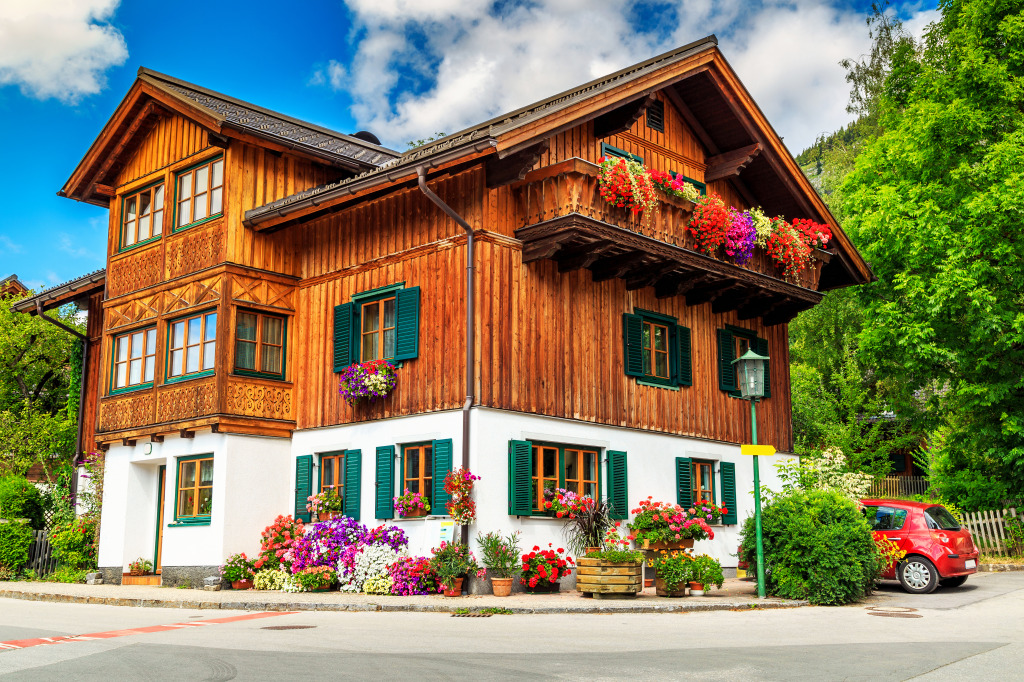 Alpine Wooden House, Austria jigsaw puzzle in Street View puzzles on TheJigsawPuzzles.com